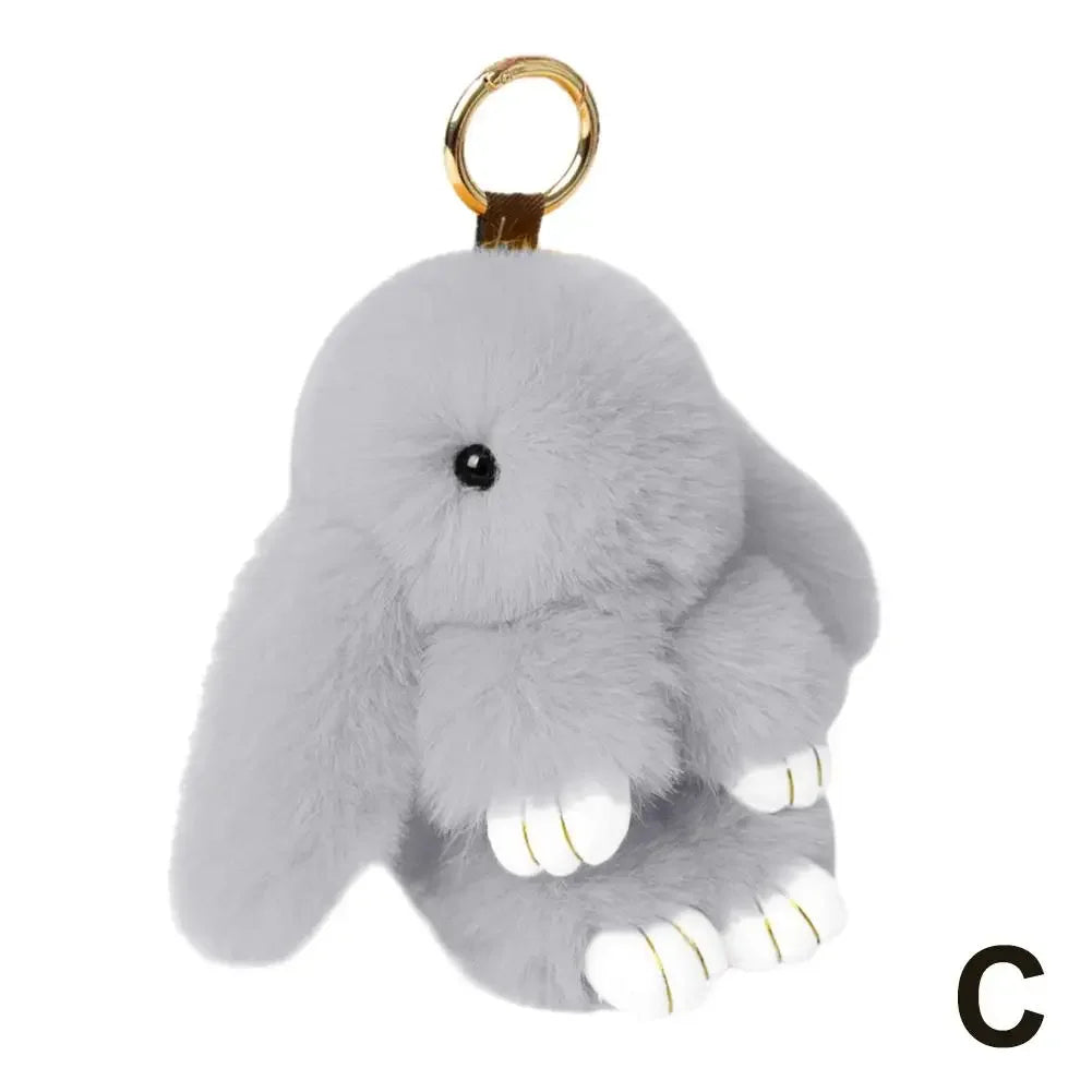 Fur Rabbit Doll Charm Keychain