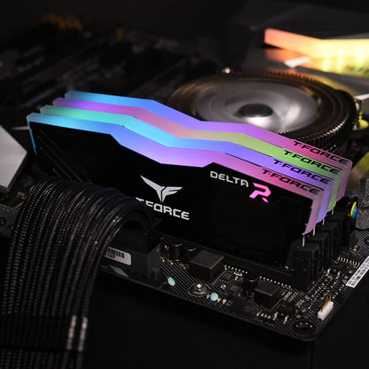 T-Force Delta RGB 32GB (2x16GB) DDR4 3200MHz CL16 Gaming RAM - Black