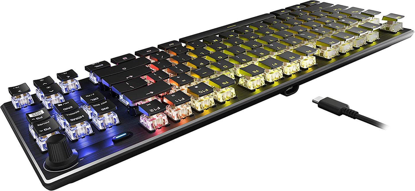 Vulcan TKL RGB Gaming Keyboard - Compact Tenkeyless Design with Titan Switches and Anodized Aluminum Finish