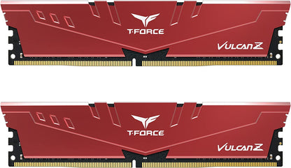 T-Force Vulcan Z 32GB DDR4 3600MHz CL18 Desktop RAM - High Performance Red Memory Kit (2x16GB)