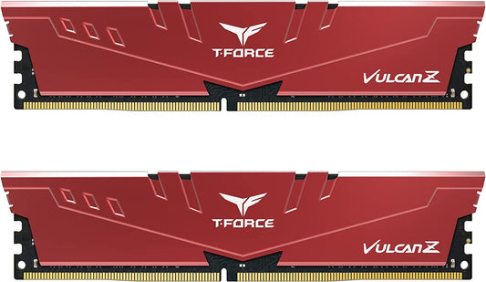 T-Force Vulcan Z 32GB DDR4 3600MHz CL18 Desktop RAM - High Performance Red Memory Kit (2x16GB)