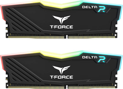 T-Force Delta RGB 32GB (2x16GB) DDR4 3200MHz CL16 Gaming RAM - Black