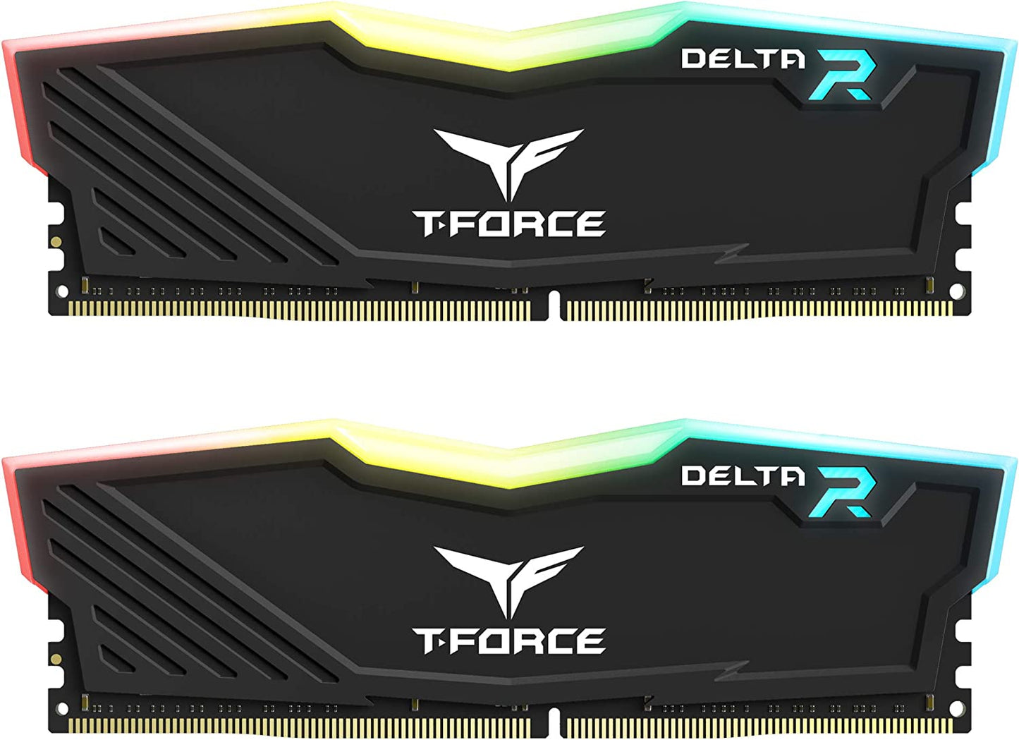 T-Force Delta RGB 16GB (2x8GB) DDR4 3200MHz CL16 Desktop RAM - High Performance Memory Module in Black