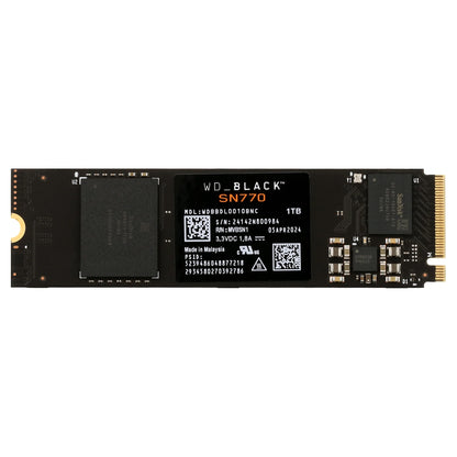 Ultra-Fast Black 1TB SN770 NVMe SSD - Gen4 PCIe M.2 2280 – Speeds Up to 5,150 MB/s