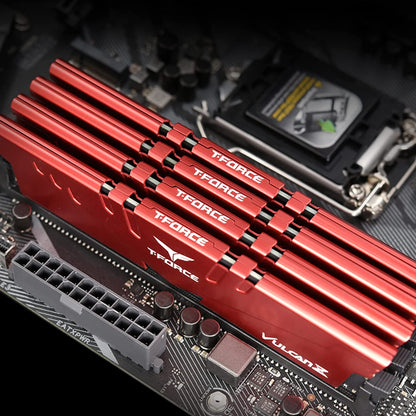 T-Force Vulcan Z 32GB DDR4 3600MHz CL18 Desktop RAM - High Performance Red Memory Kit (2x16GB)