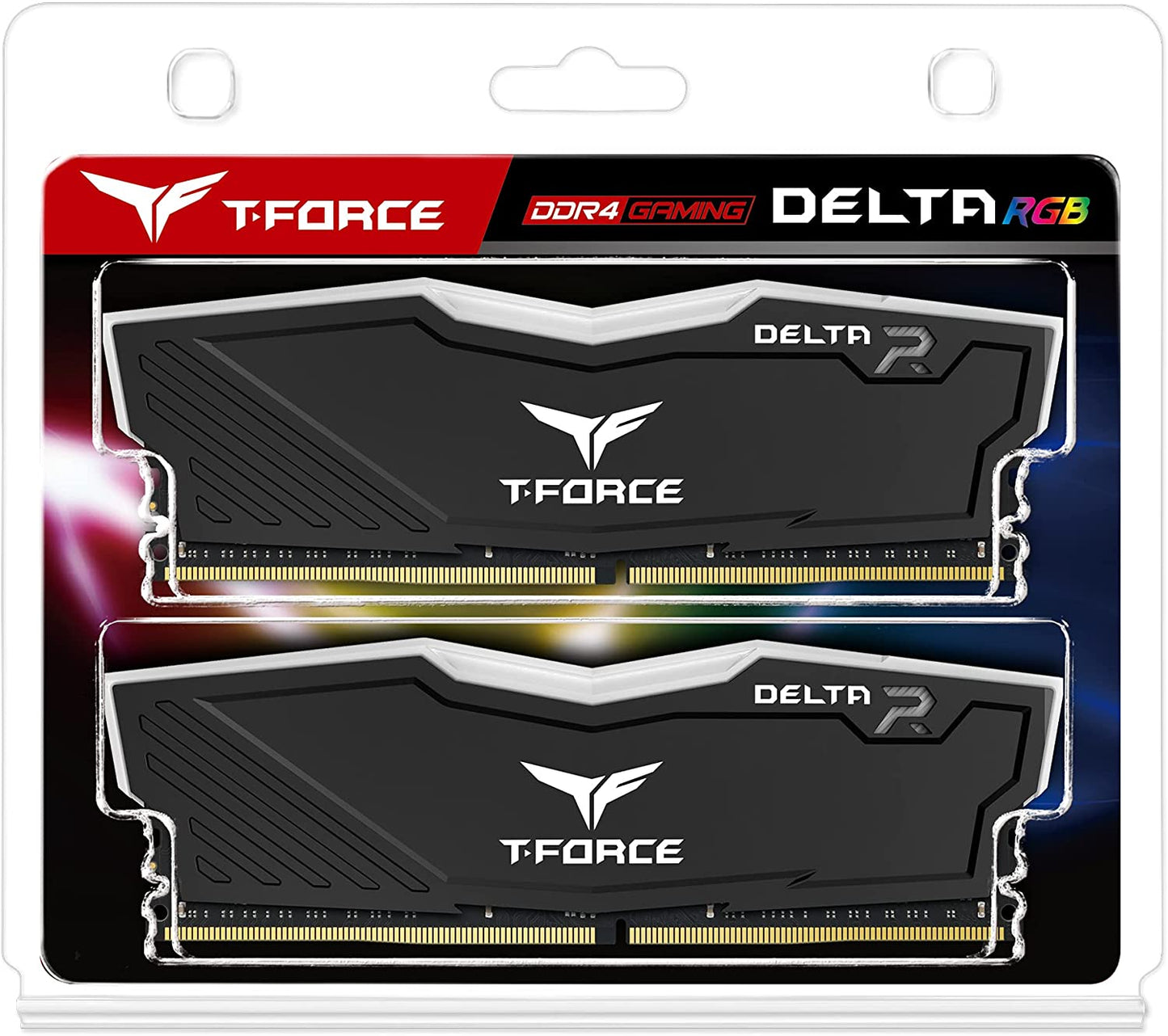 T-Force Delta RGB 32GB (2x16GB) DDR4 3200MHz CL16 Gaming RAM - Black