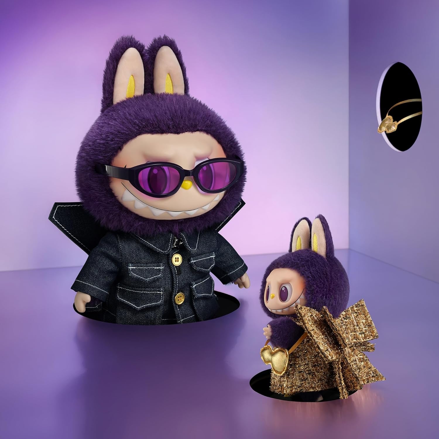 LABUBU × Pronounce - Wings of Fortune Vinyl Plush Hanging Card,Toys for Modern Home Decor, Collectible Toy Set for Desk Accessories, 1PC