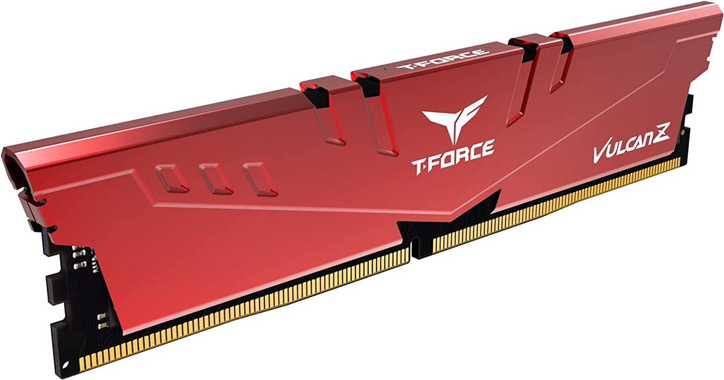 T-Force Vulcan Z 32GB DDR4 3600MHz CL18 Desktop RAM - High Performance Red Memory Kit (2x16GB)