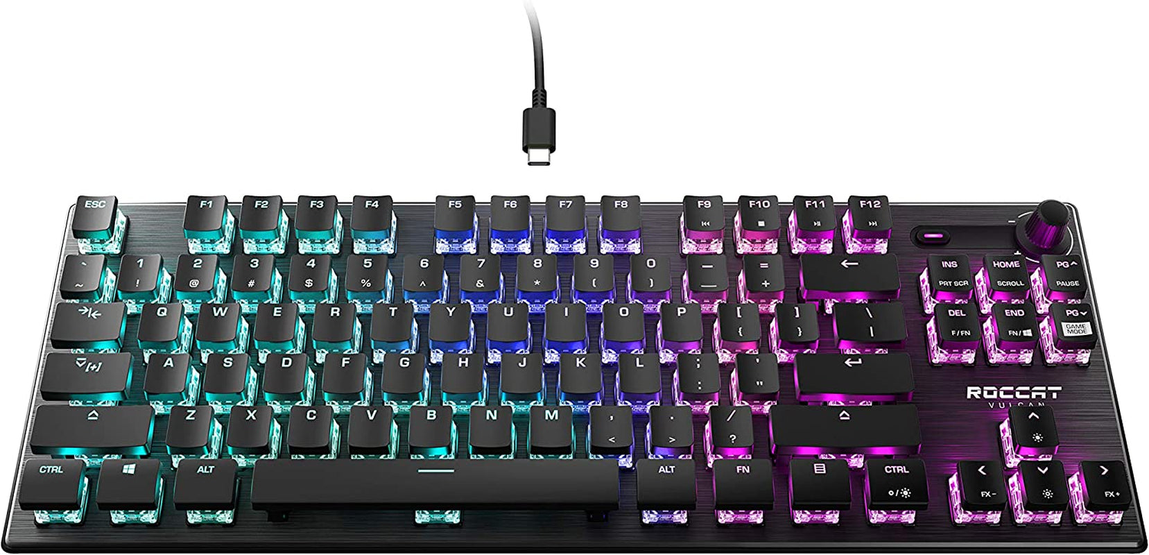 Vulcan TKL RGB Gaming Keyboard - Compact Tenkeyless Design with Titan Switches and Anodized Aluminum Finish