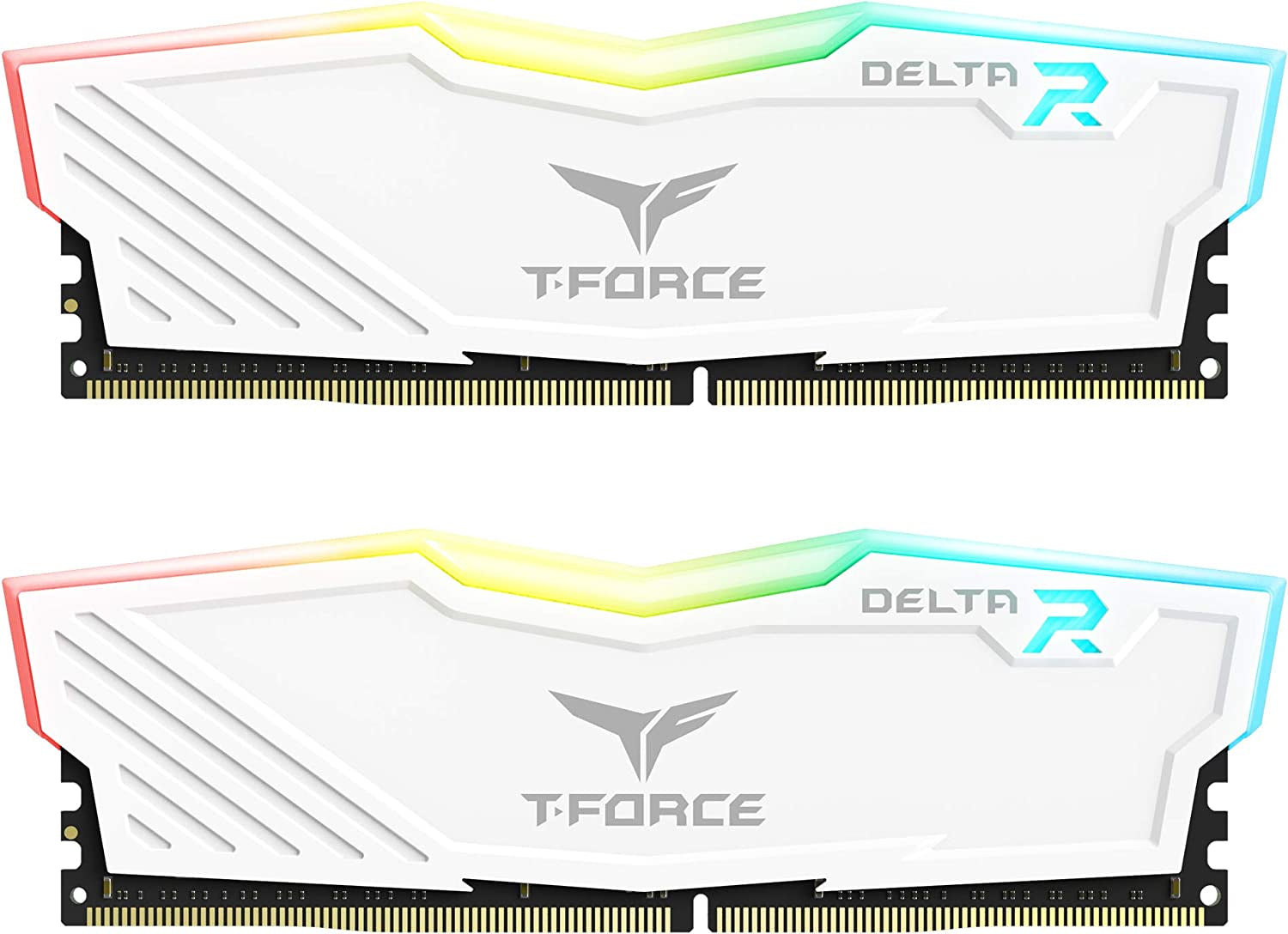 T-Force Delta RGB 32GB (2x16GB) DDR4 3600MHz Gaming RAM - White Module, CL18