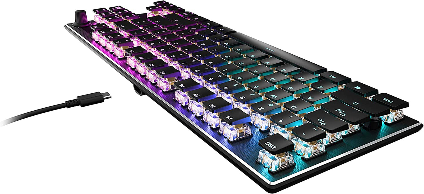 Vulcan TKL RGB Gaming Keyboard - Compact Tenkeyless Design with Titan Switches and Anodized Aluminum Finish