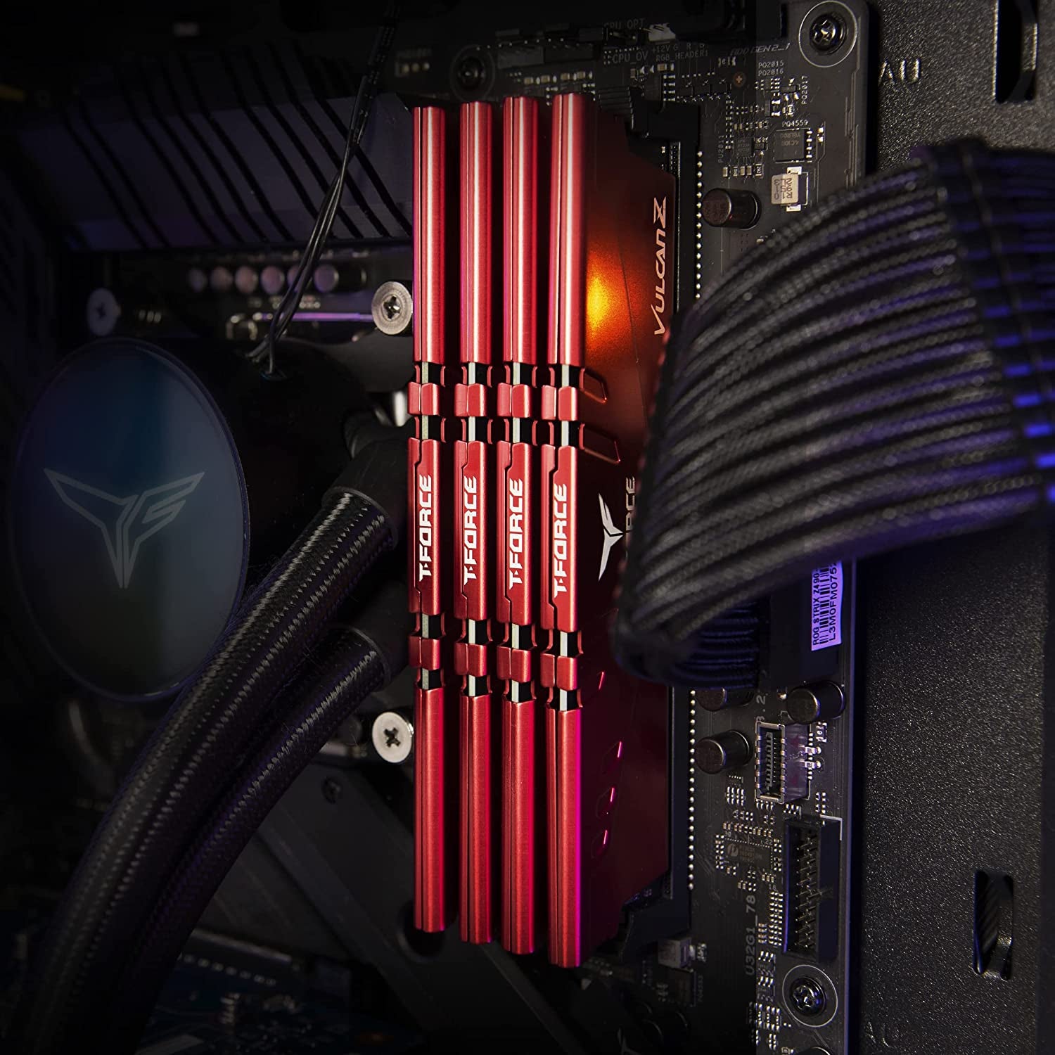 T-Force Vulcan Z 32GB DDR4 3600MHz CL18 Desktop RAM - High Performance Red Memory Kit (2x16GB)