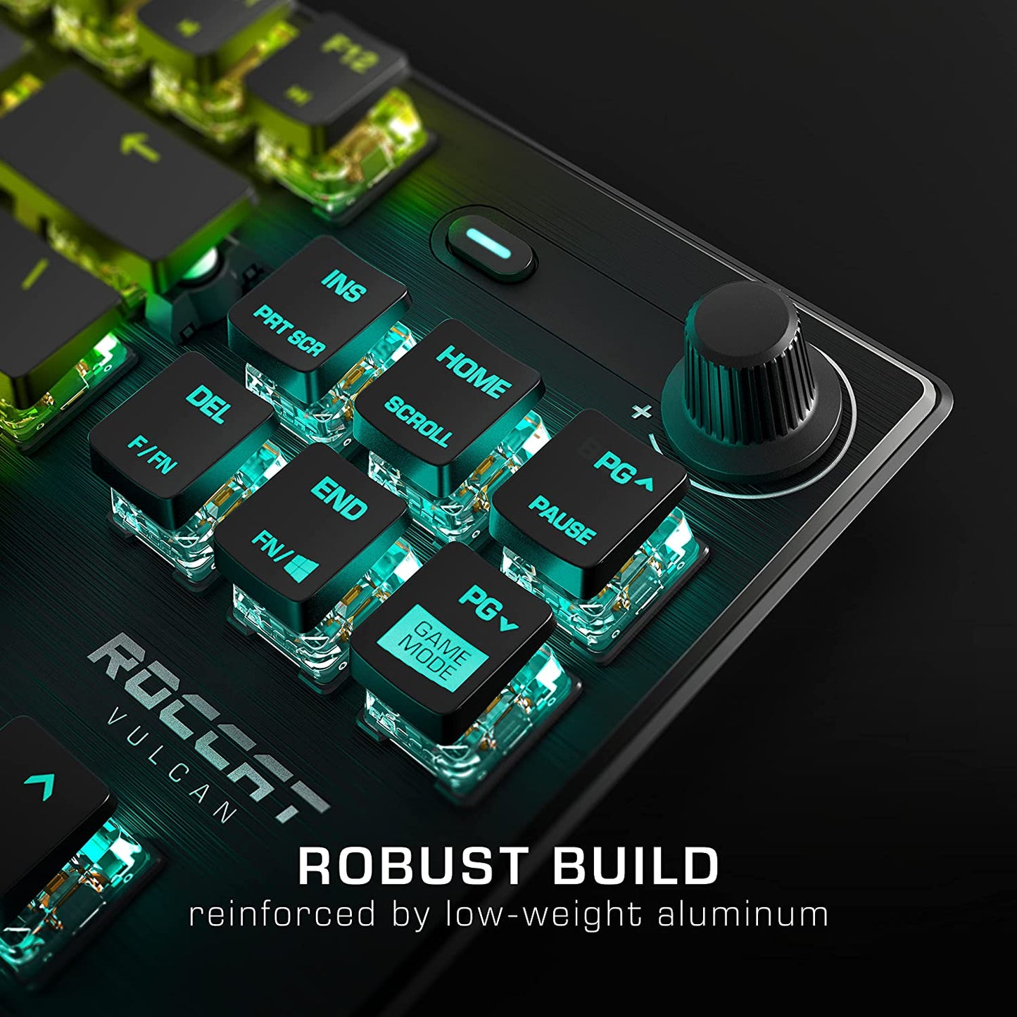 Vulcan TKL RGB Gaming Keyboard - Compact Tenkeyless Design with Titan Switches and Anodized Aluminum Finish