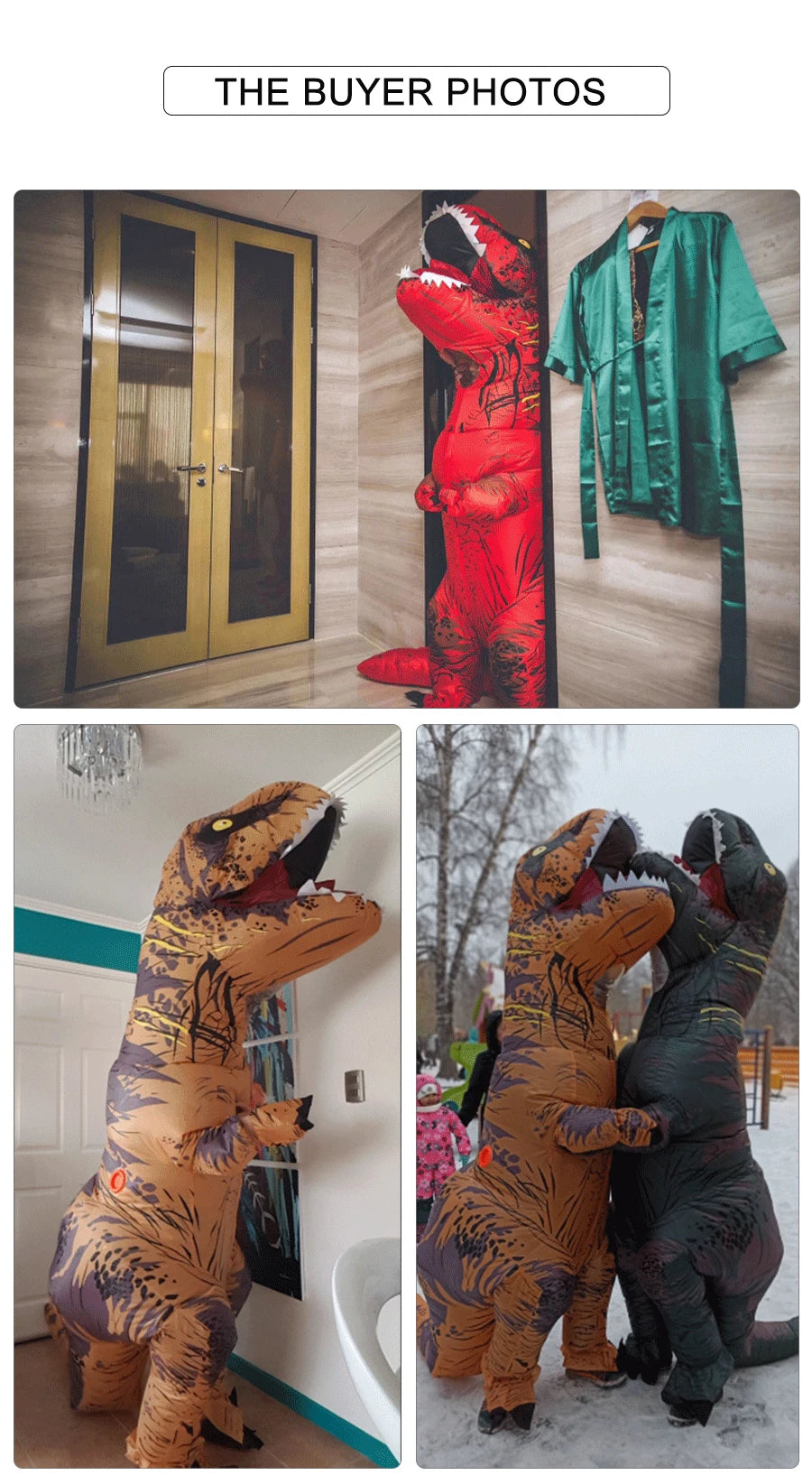 Inflatable Tyrannosaurus Dinosaur Costume