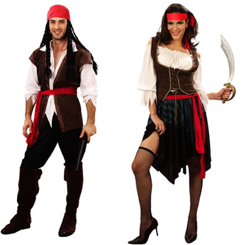 Pirate Costumes for Women Men Adult Halloween