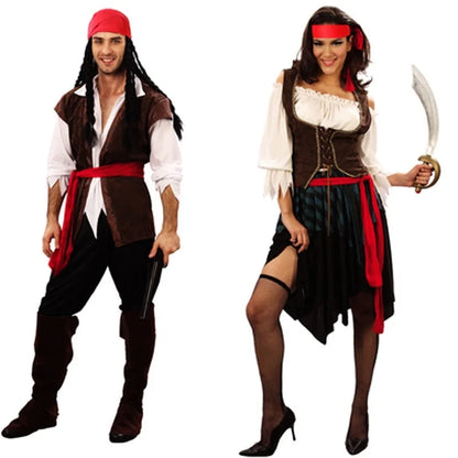 Pirate Costumes for Women Men Adult Halloween