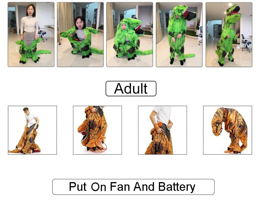 Inflatable Tyrannosaurus Dinosaur Costume