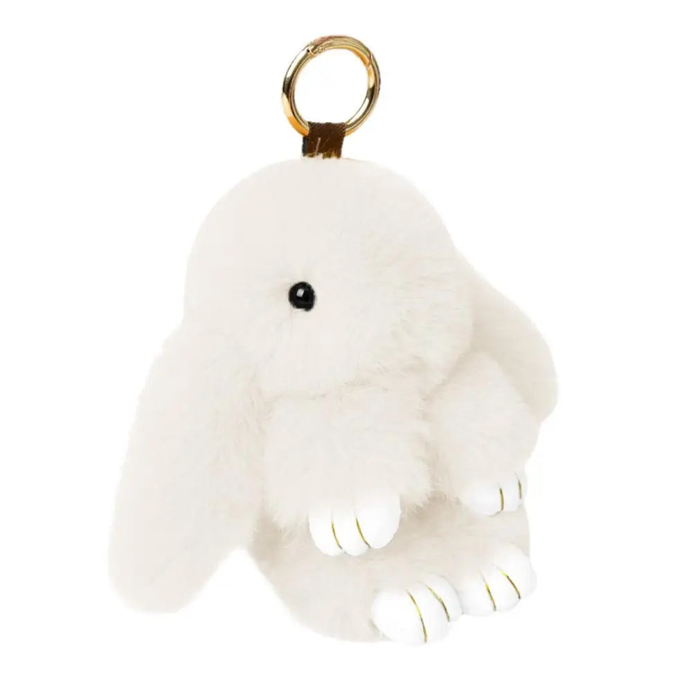 Fur Rabbit Doll Charm Keychain