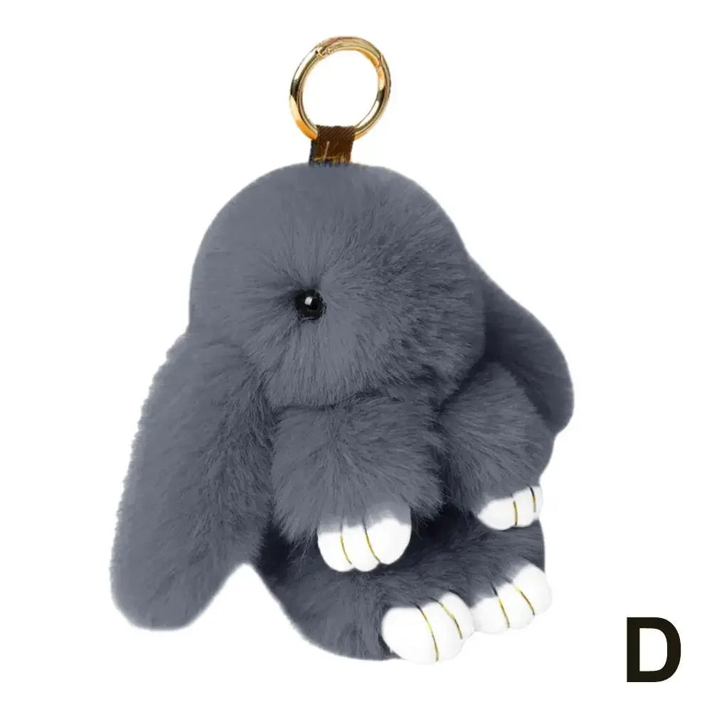 Fur Rabbit Doll Charm Keychain