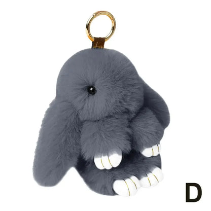 Fur Rabbit Doll Charm Keychain