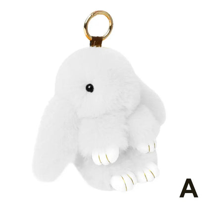 Fur Rabbit Doll Charm Keychain