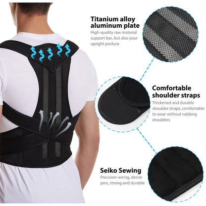 Breathable Back Posture Corrector Brace
