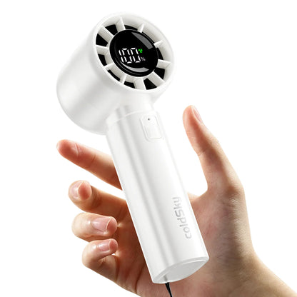 ColdSky Handheld Mini Fan – 4000mAh Portable Rechargeable Fan with LED Display & 5-Speed Turbo Modes