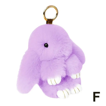 Fur Rabbit Doll Charm Keychain