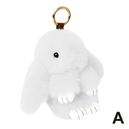 Fur Rabbit Doll Charm Keychain