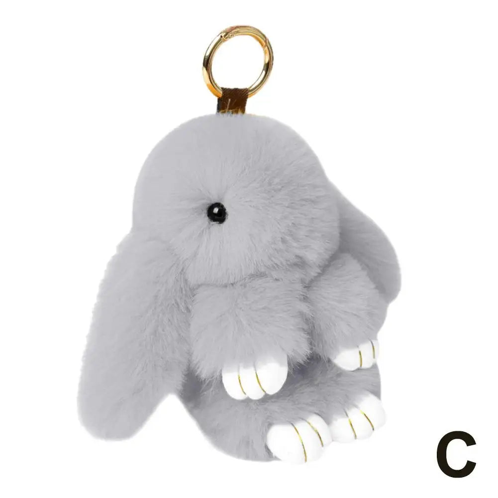 Fur Rabbit Doll Charm Keychain