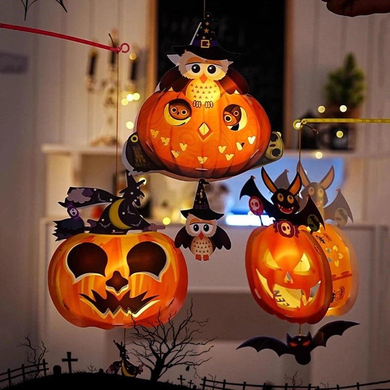 Halloween Pumpkin Lantern Decoration Kit – Creative Party Lanterns for Halloween