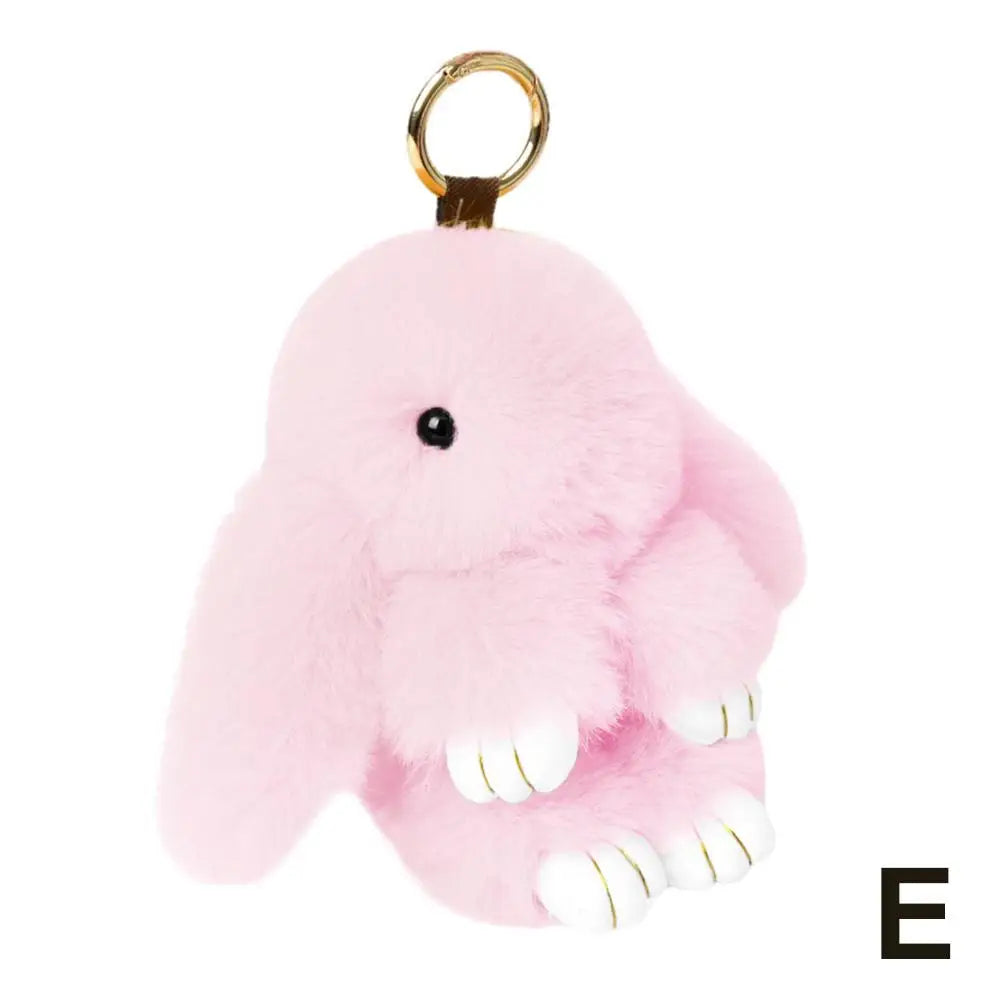 Fur Rabbit Doll Charm Keychain