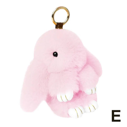 Fur Rabbit Doll Charm Keychain