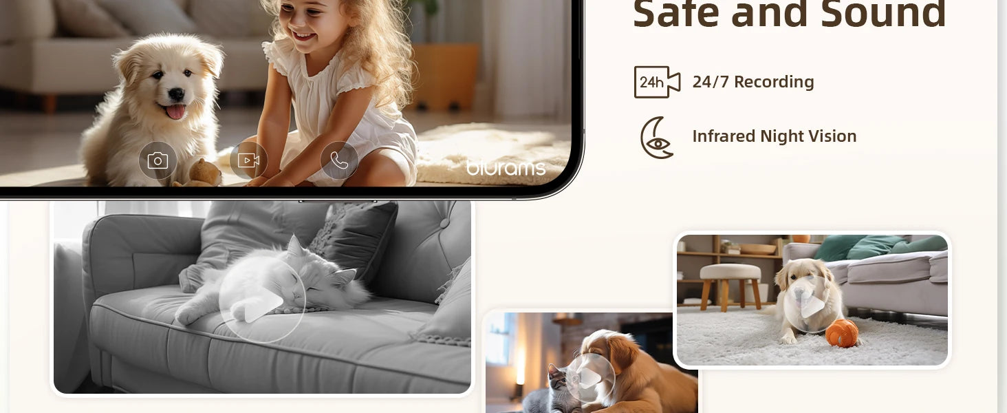 2K WiFi Indoor Security Camera