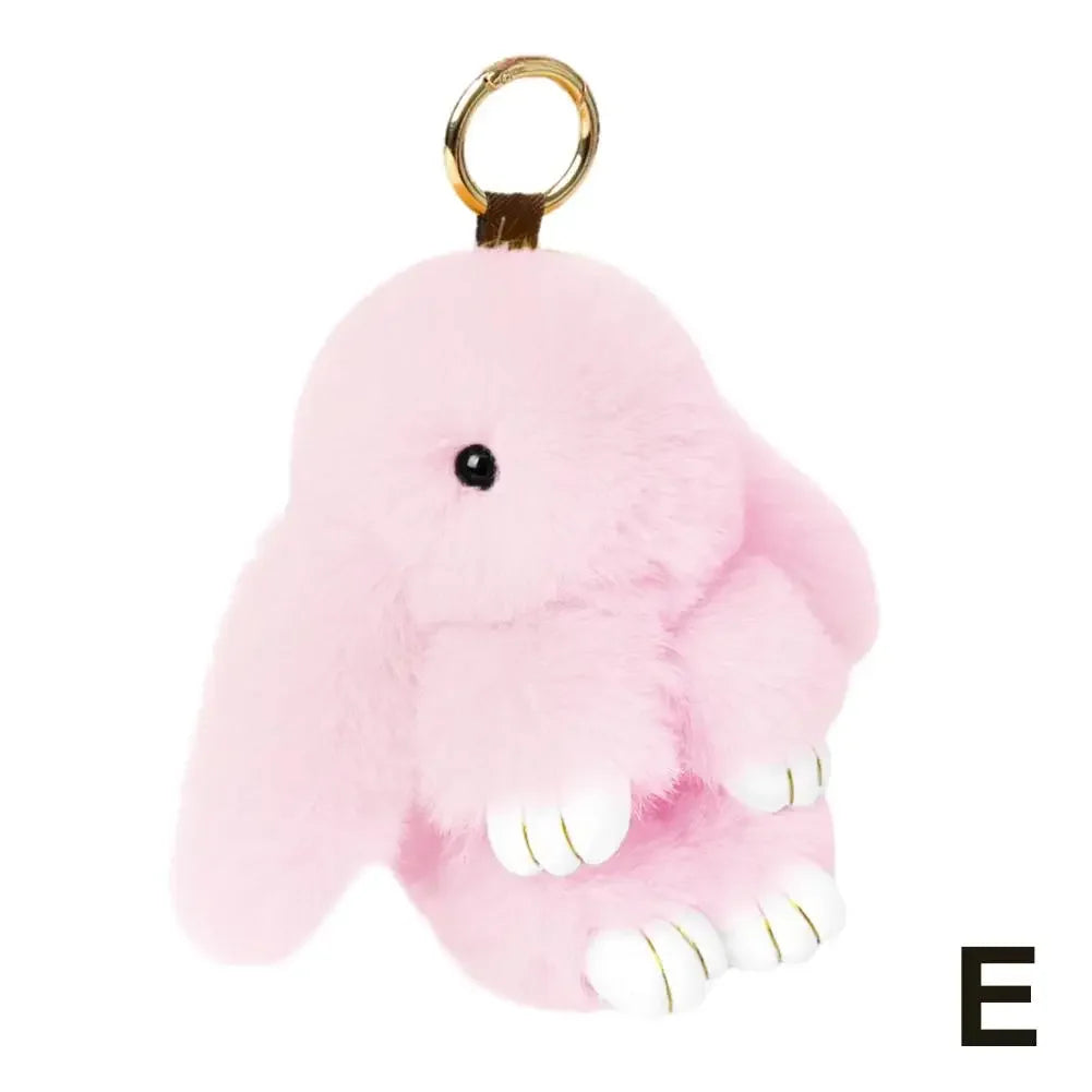 Fur Rabbit Doll Charm Keychain