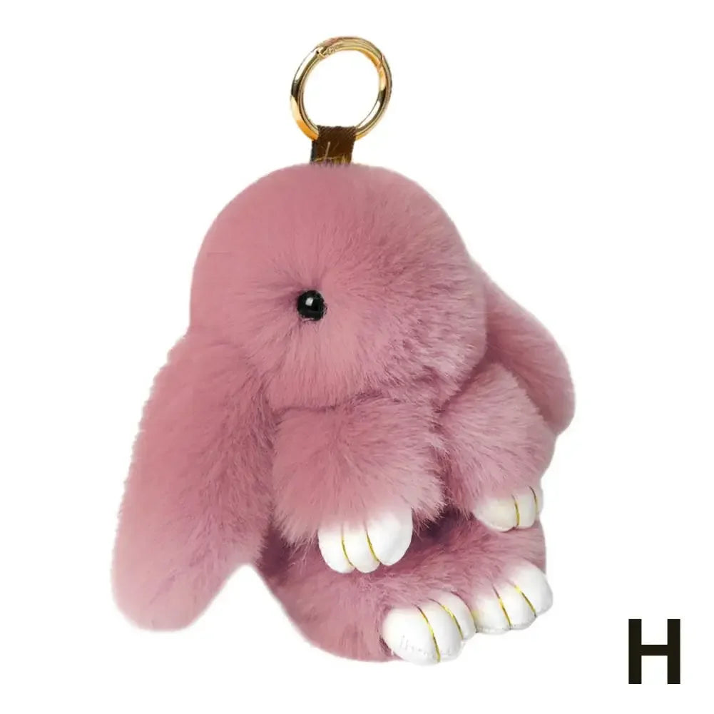 Fur Rabbit Doll Charm Keychain