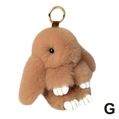 Fur Rabbit Doll Charm Keychain