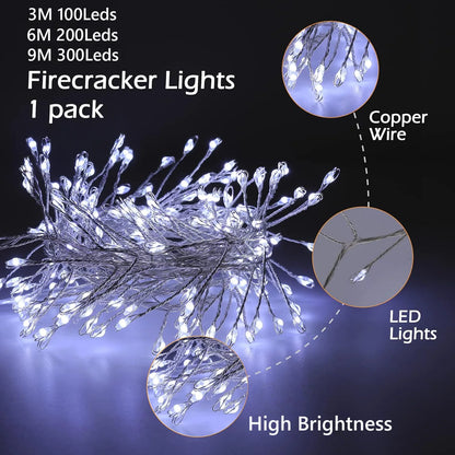 USB Power LED Firecracker String Christmas Lights