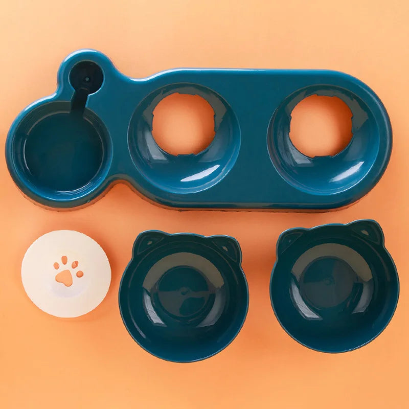 3-in-1 Cat Feeder with Automatic Water Dispenser