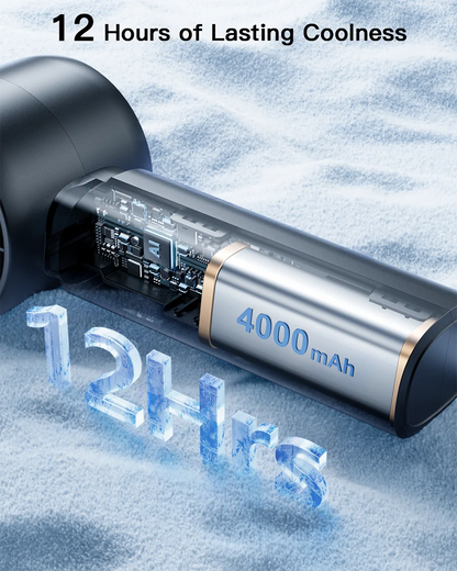 ColdSky Handheld Mini Fan – 4000mAh Portable Rechargeable Fan with LED Display & 5-Speed Turbo Modes