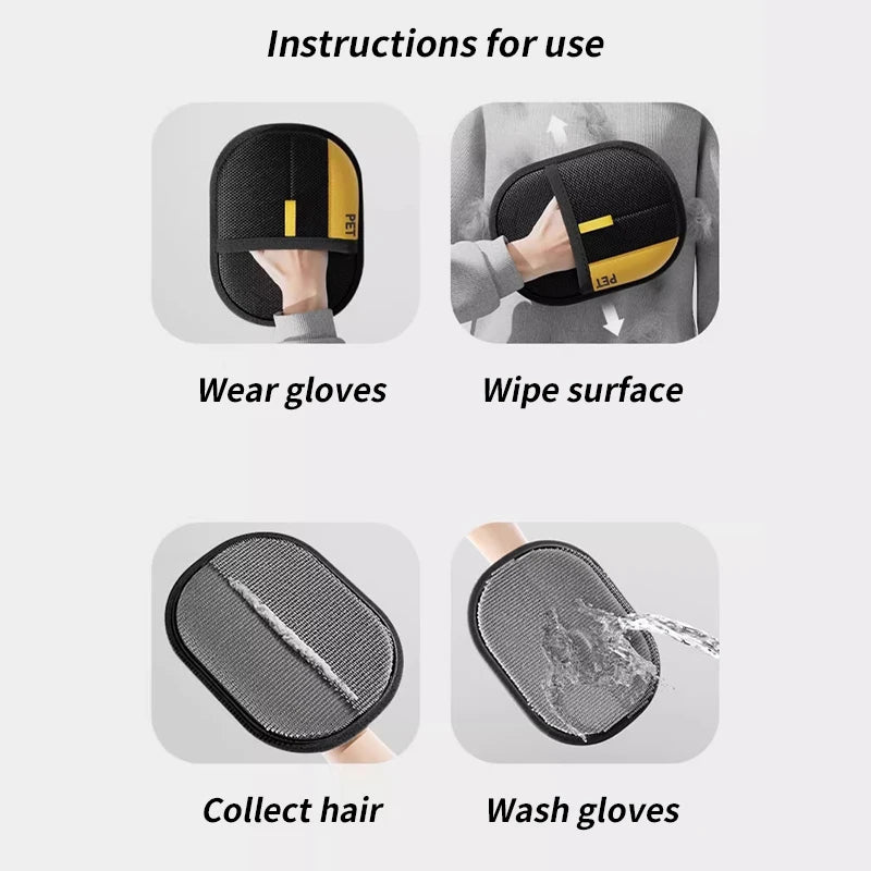 Instructions for using a hair removal device with images and text on a white background.