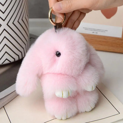Fur Rabbit Doll Charm Keychain