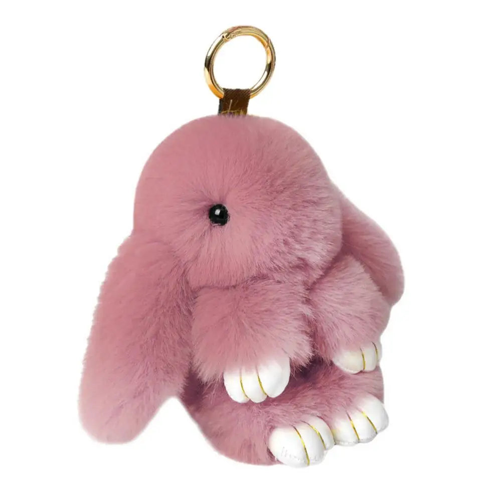 Fur Rabbit Doll Charm Keychain