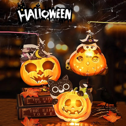 Halloween Pumpkin Lantern Decoration Kit – Creative Party Lanterns for Halloween