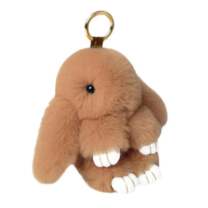 Fur Rabbit Doll Charm Keychain