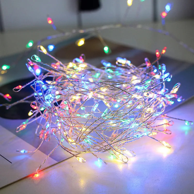USB Power LED Firecracker String Christmas Lights