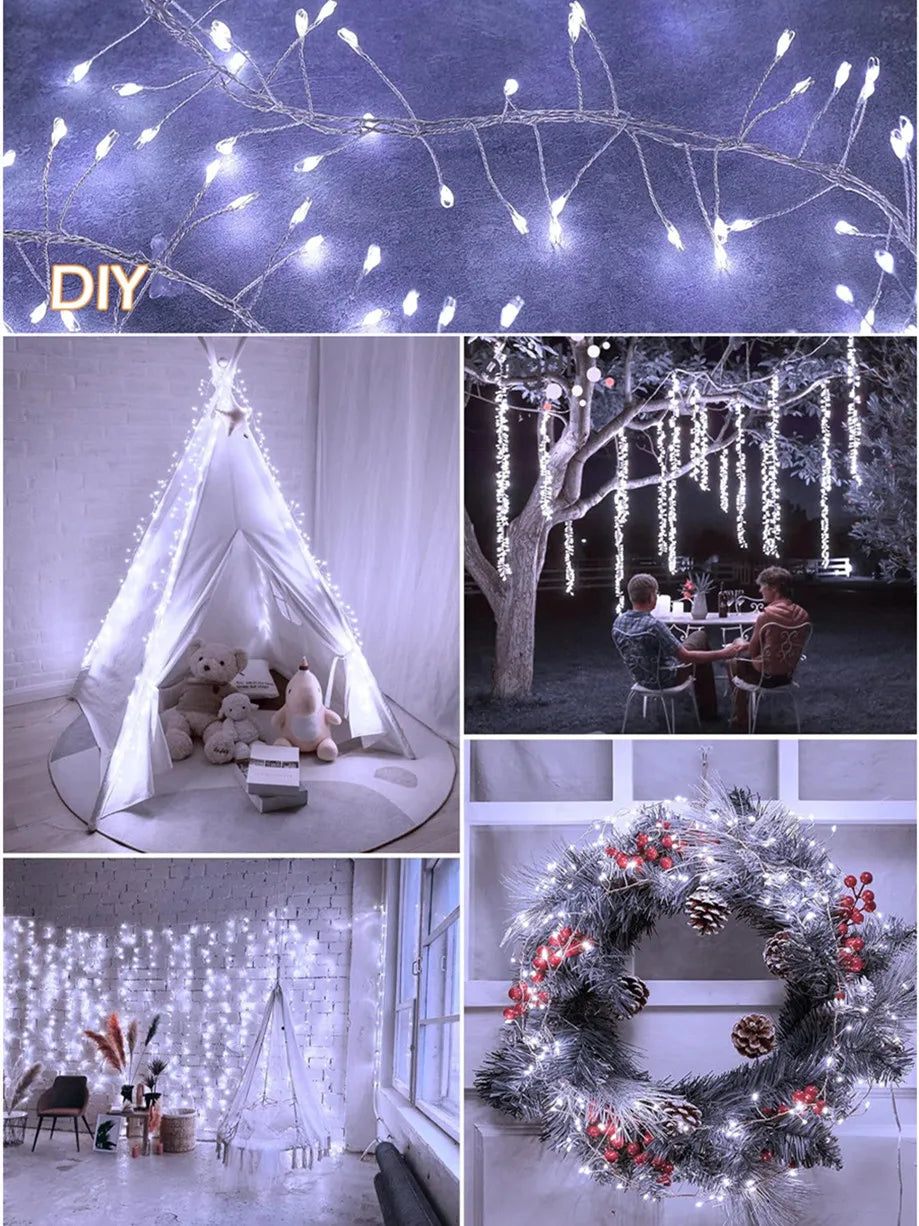 USB Power LED Firecracker String Christmas Lights