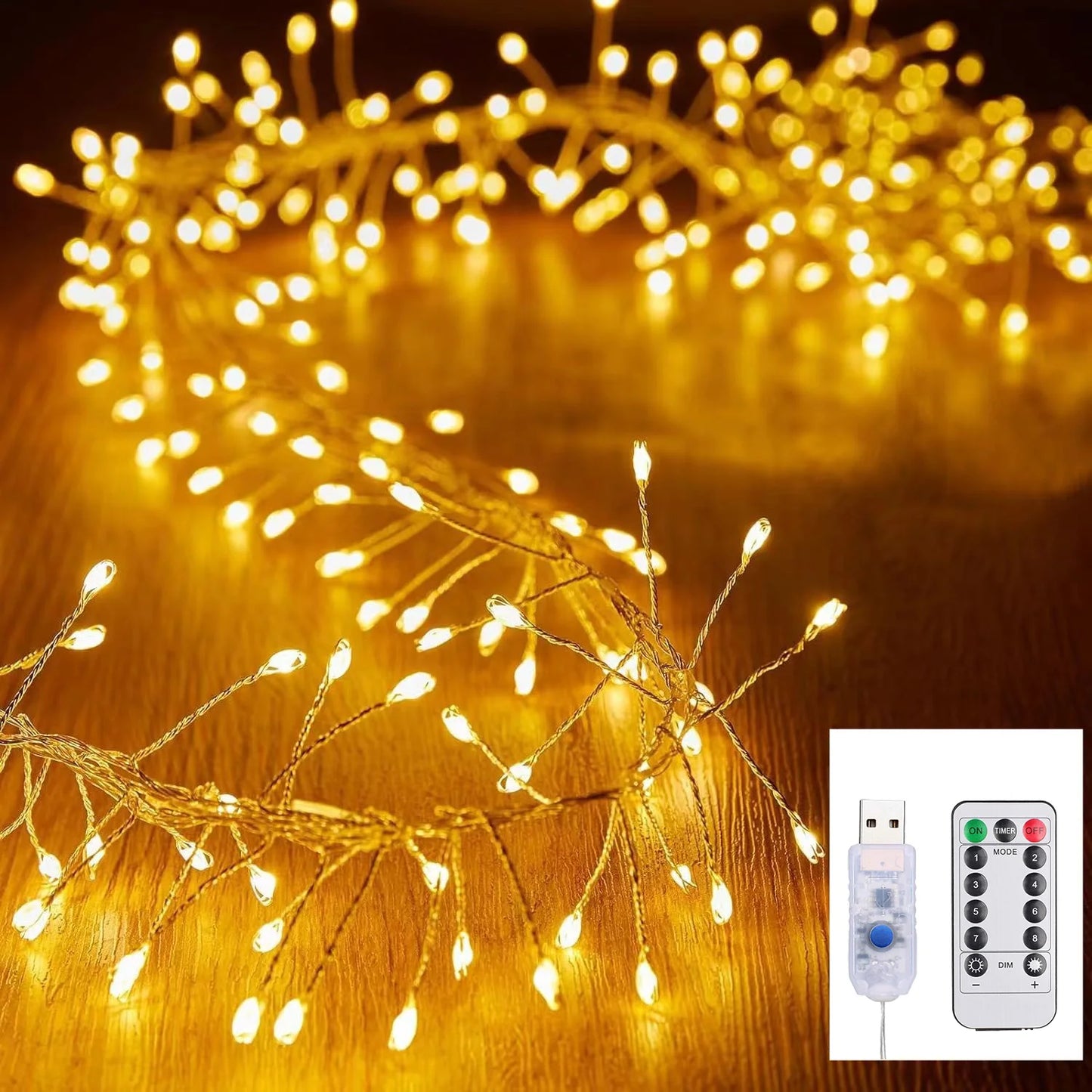 USB Power LED Firecracker String Christmas Lights