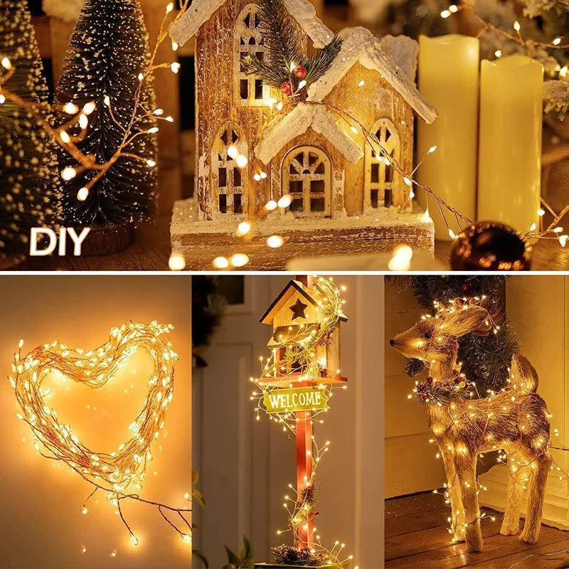 USB Power LED Firecracker String Christmas Lights