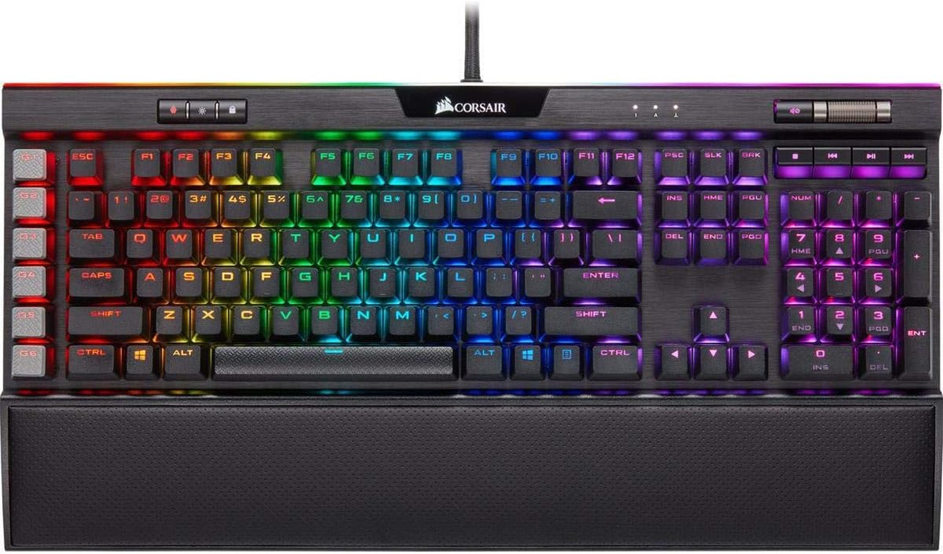 K95 RGB Platinum XT Mechanical Gaming Keyboard - Customizable Backlit RGB LED, Cherry MX Brown Switches, Sleek Black Design